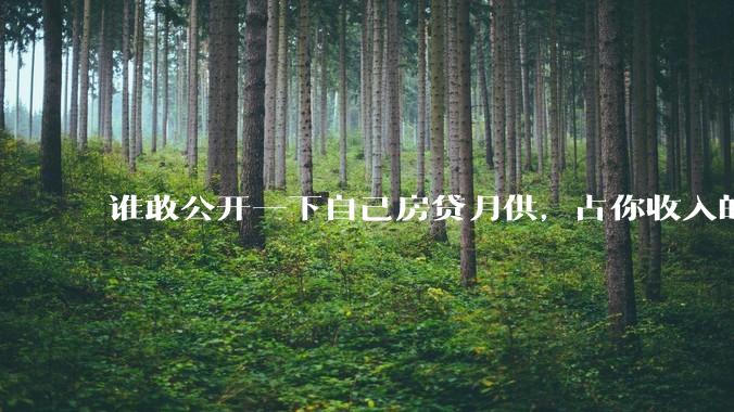 谁敢公开一下自己房贷月供，占你收入的多少？对你生活影响大吗？