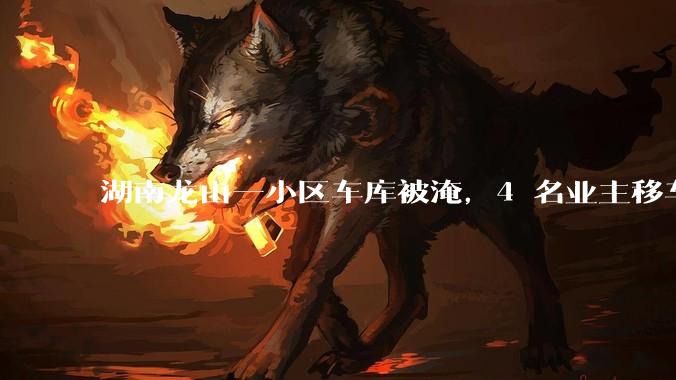 湖南龙山一小区车库被淹，4 名业主移车失联其中 3 人遇难，有何警示意义？遇到暴雨有哪些注意事项？