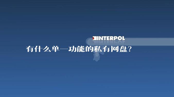 有什么单一功能的私有网盘？